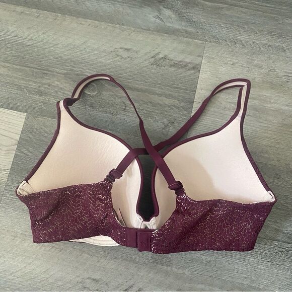 Victoria’s Secret 34DD Perfect Shape Bra Wine Purple Convertible Straps - Picture 4 of 10